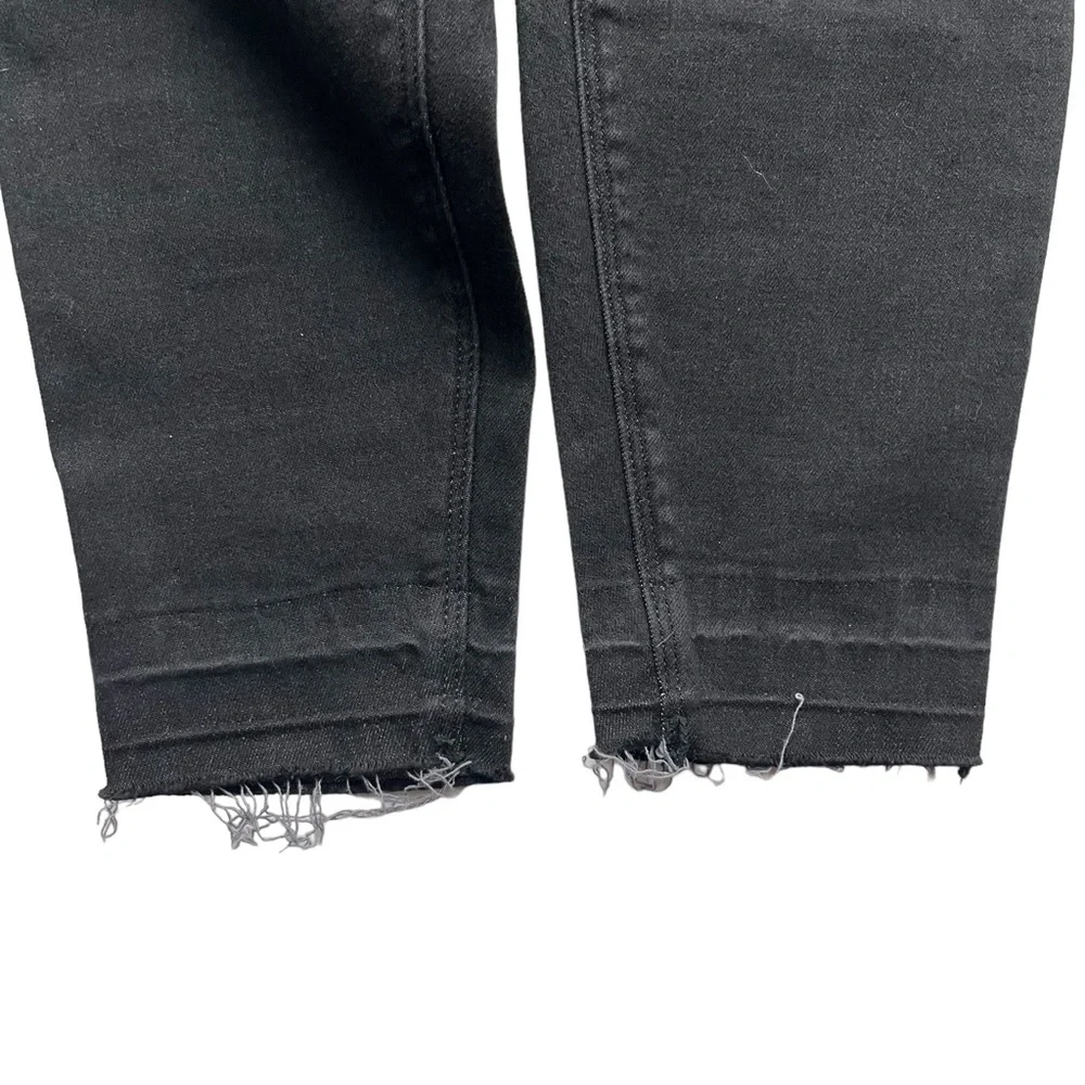Spanx Distressed Skinny Jeans Women's S High Rise Stretch Denim Raw Hem 20213R - Picture 12 of 15